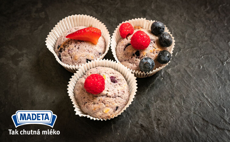 Borůvkové muffiny s Jihočeským cottage