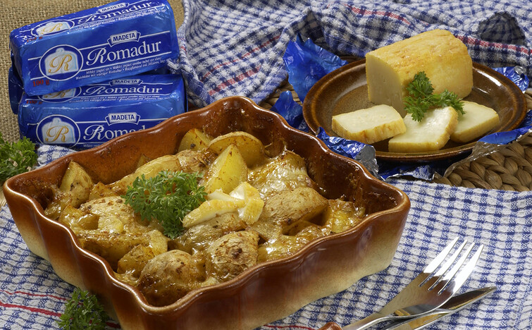 Brambůrky s Romadurem